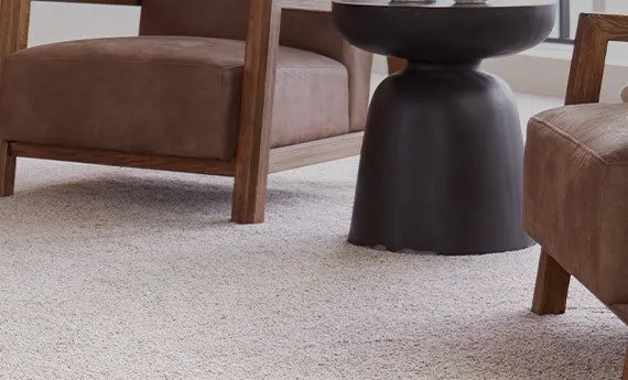 Affordable premium carpet flooring in San Antonio living room with modern furniture