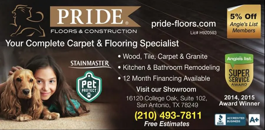 5% Off Angie's List Members Pride Floors Ad